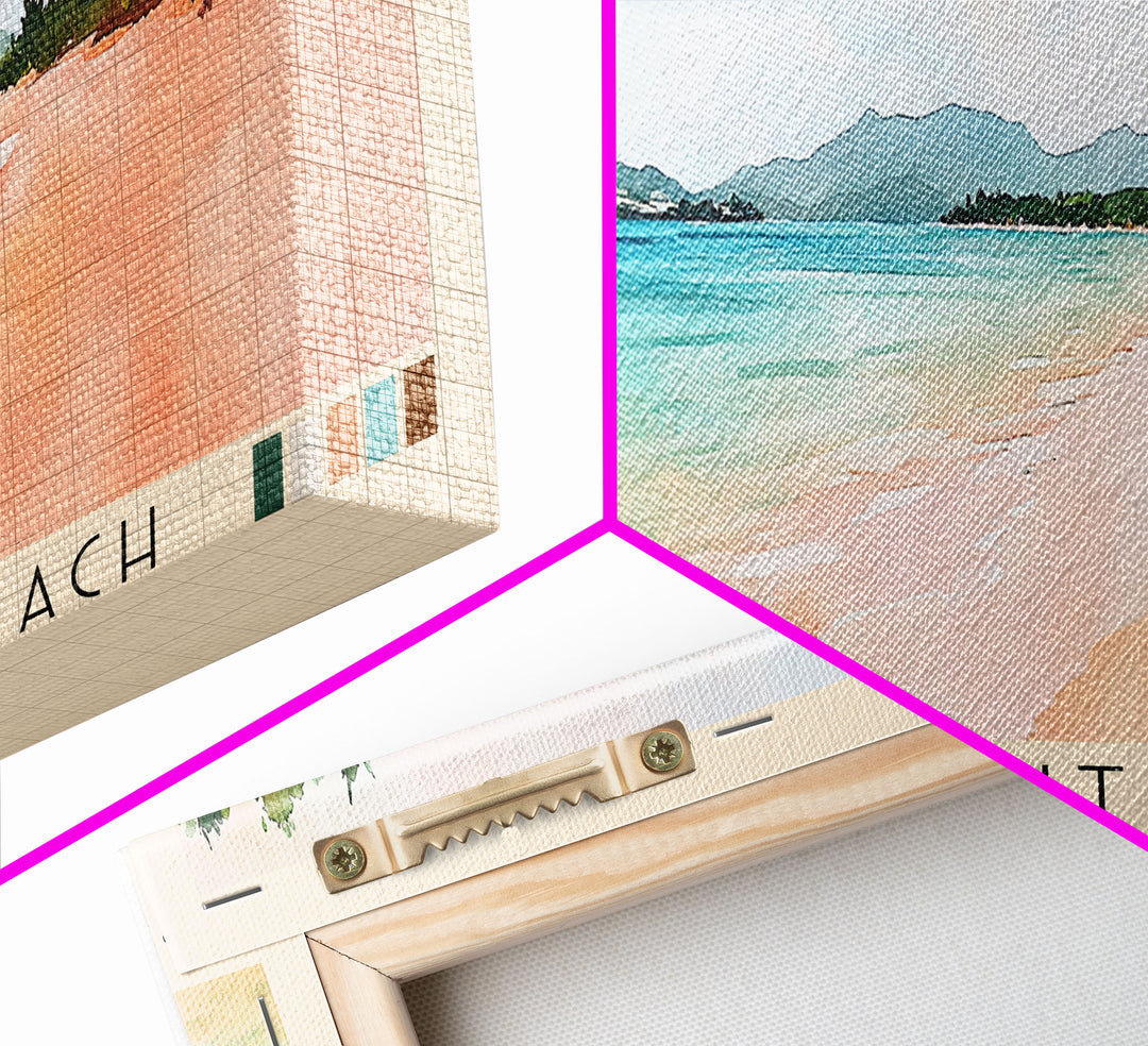 Sandy Point Beach, US Virgin islands Watercolor Print, Vacation Gift, US Virgin islands Wall Art, Beach Painting, Beach Decor, Beach Or Lakehouse Art