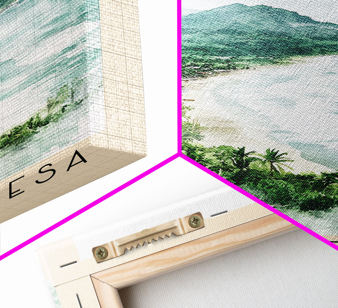 Santa Teresa, Costa Rica Watercolor Print, Vacation Gift, Costa Rica Wall Art, Vacation Wall Art, Vacatation Memories, Beach Decor, Beach Or Lakehouse Art