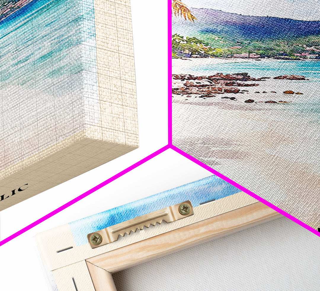 Saona, Dominican Republic Watercolor Print, Vacation Gift, Dominican Republic Wall Art, Vacation Wall Art, Vacatation Memories, Beach Decor, Beach Or Lakehouse Art