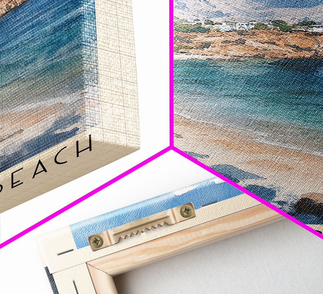 Seychelles Beach, Greece Watercolor Print, Vacation Gift, Greece Wall Art, Beach Painting, Beach Decor, Beach Or Lakehouse Art