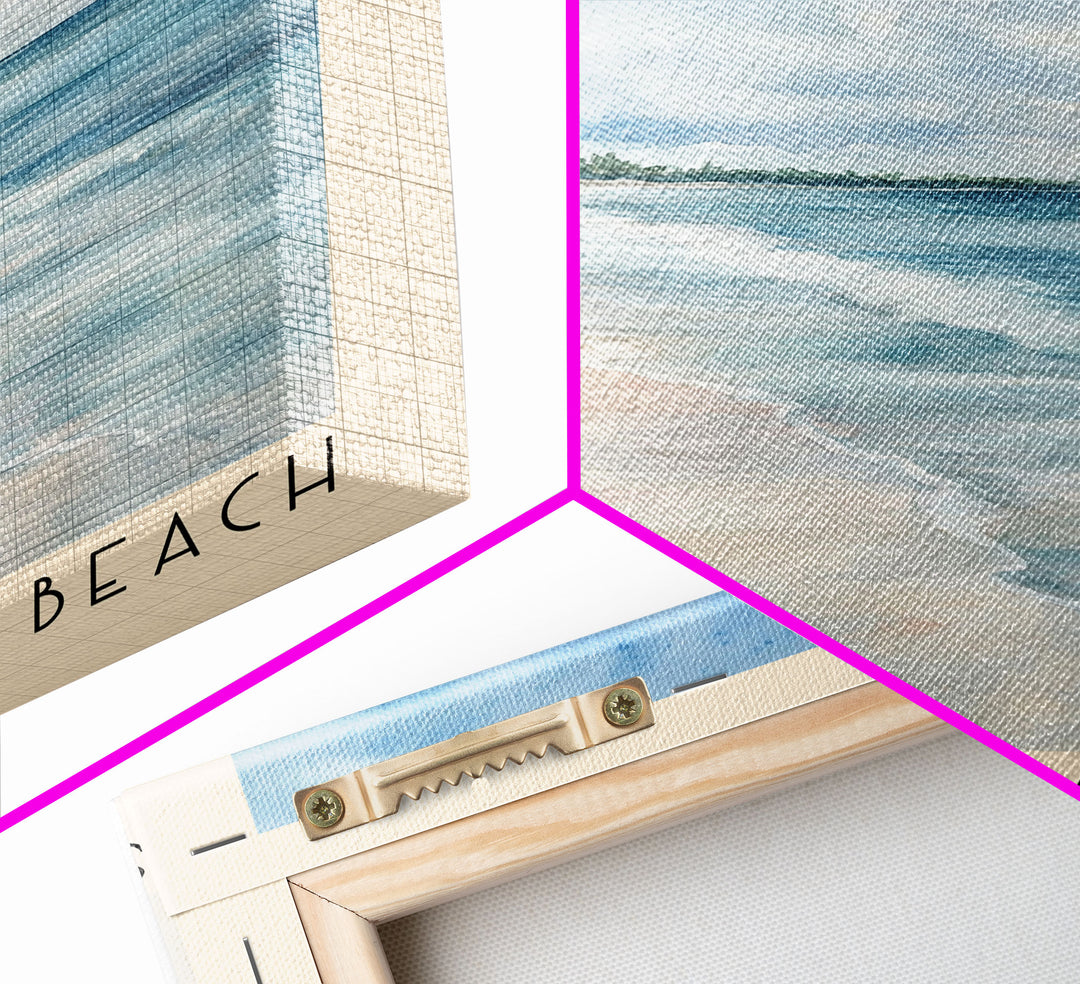 Silvermine Bay Beach, Hong Kong Watercolor Print, Vacation Gift, Hong Kong Wall Art, Beach Painting, Beach Decor, Beach Or Lakehouse Art