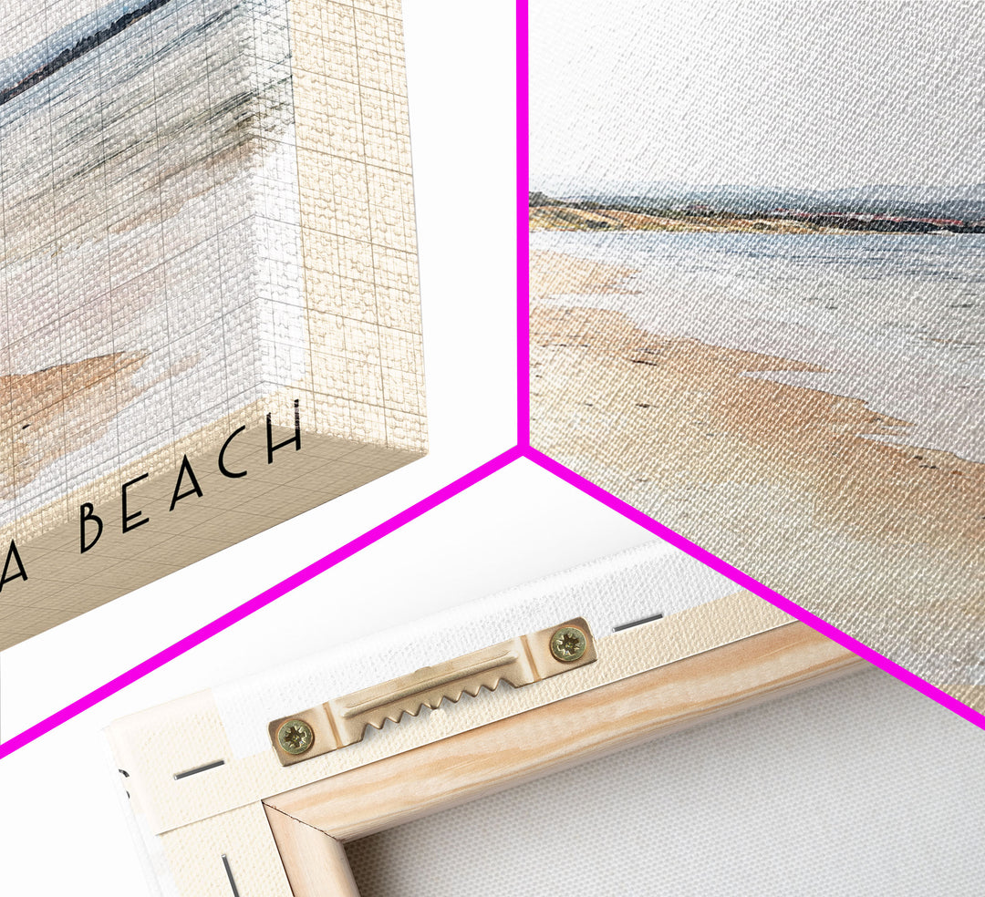 Sinemorets Veleka Beach, Bulgaria Watercolor Print, Vacation Gift, Bulgaria Wall Art, Beach Painting, Beach Decor, Large Wall Art, Wood Frame Art