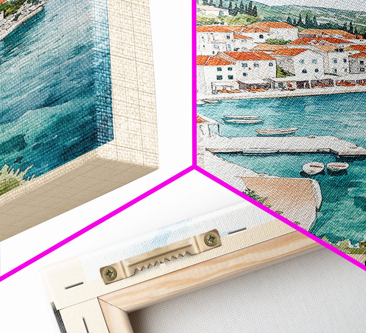 Sipar, Croatia Watercolor Print, Vacation Gift, Croatia Wall Art, Beach Painting, Beach Decor, Beach Or Lakehouse Art