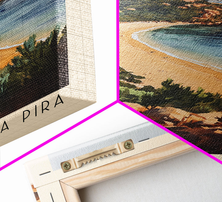 Spiaggia di Cala Pira, Italy Watercolor Print, Vacation Gift, Italy Wall Art, Beach Painting, Beach Decor, Beach Or Lakehouse Art