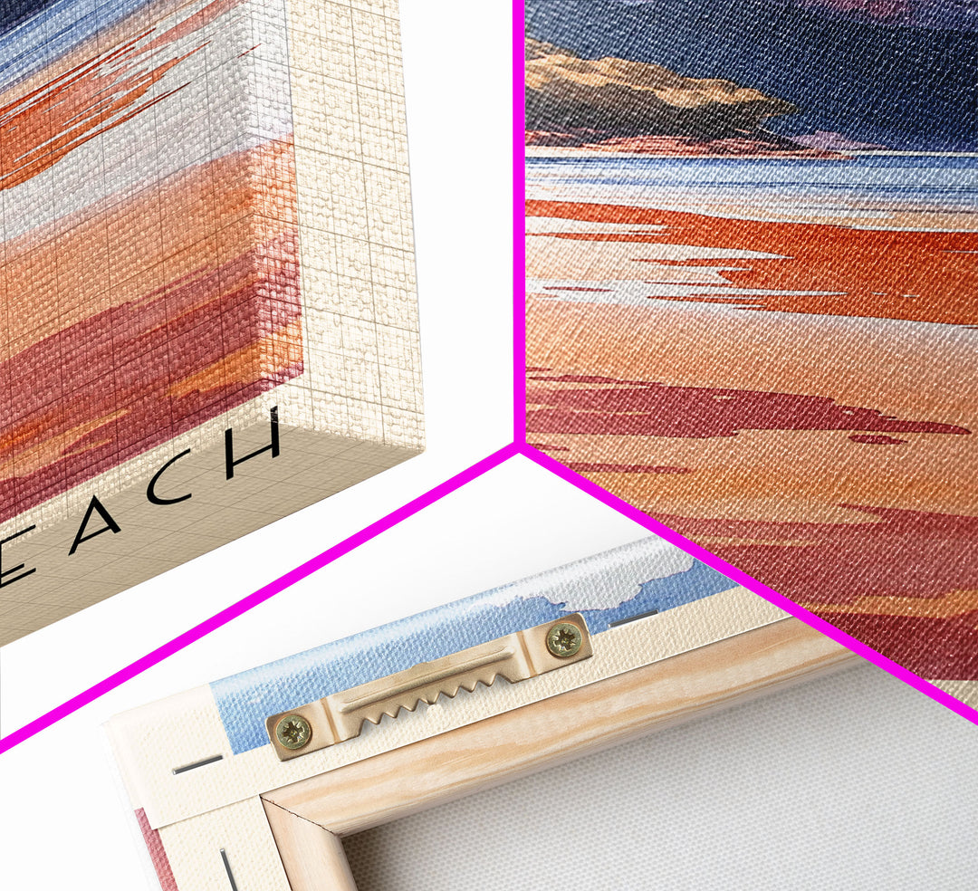 Squeaky Beach, Australia Watercolor Print, Vacation Gift, Australia Wall Art, Beach Painting, Beach Decor, Large Wall Art, Wood Frame Art
