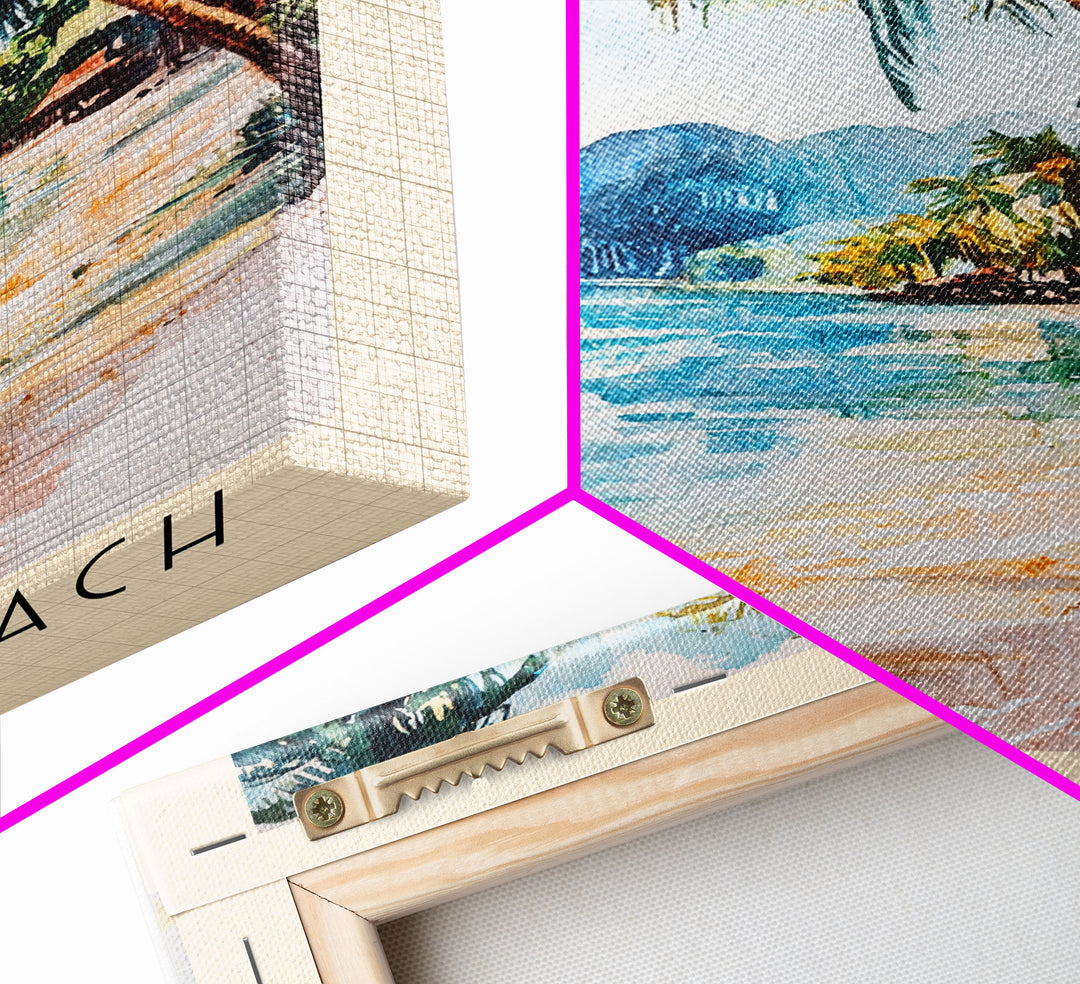 Sugar Beach, Philippines Watercolor Print, Vacation Gift, Philippines Wall Art, Vacation Wall Art, Vacatation Memories, Beach Decor, Beach Or Lakehouse Art
