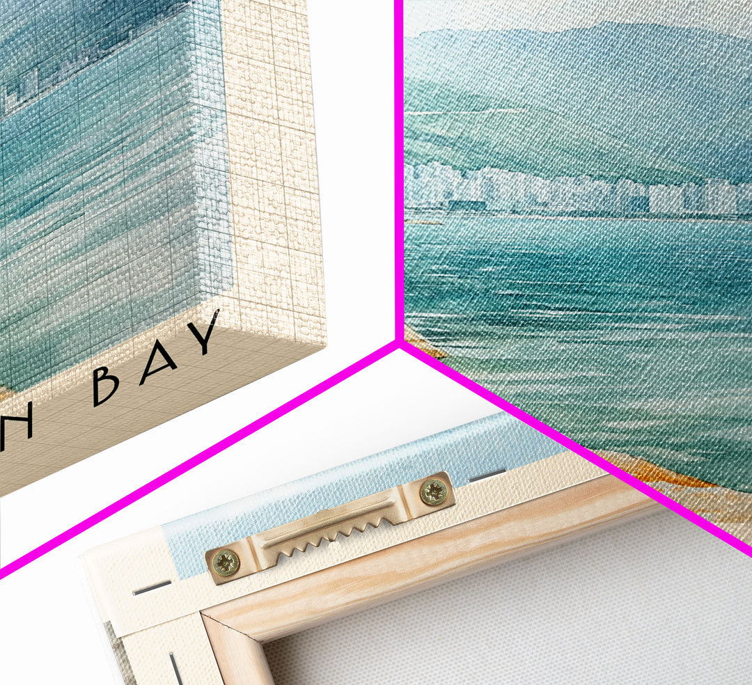 Tai Long Wan Bay, Hong Kong Watercolor Print, Vacation Gift, Hong Kong Wall Art, Beach Painting, Beach Decor, Beach Or Lakehouse Art