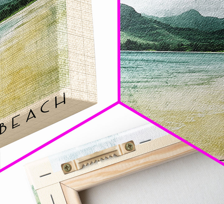 Taungaroro Beach, Cook Islands Watercolor Print, Vacation Gift, Cook Islands Wall Art, Beach Painting, Beach Decor, Beach Or Lakehouse Art