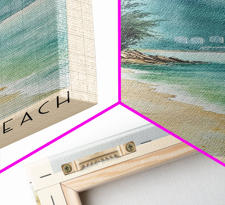 Tong Fuk Beach, Hong Kong Watercolor Print, Vacation Gift, Hong Kong Wall Art, Vacation Wall Art, Vacatation Memories, Beach Decor, Beach Or Lakehouse Art