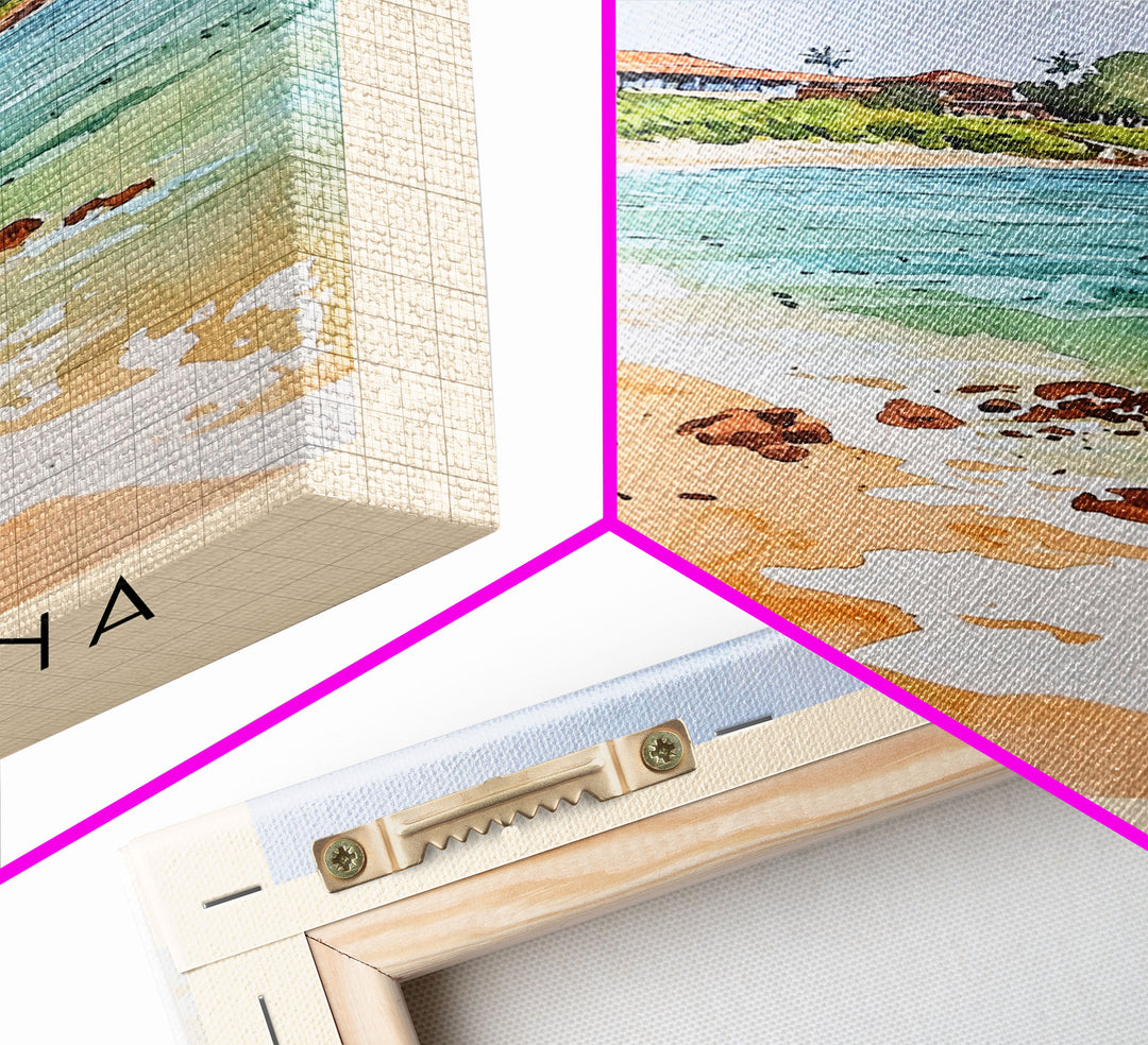 Unawatuna, Sri Lanka Watercolor Print, Vacation Gift, Sri Lanka Wall Art, Beach Painting, Beach Decor, Beach Or Lakehouse Art
