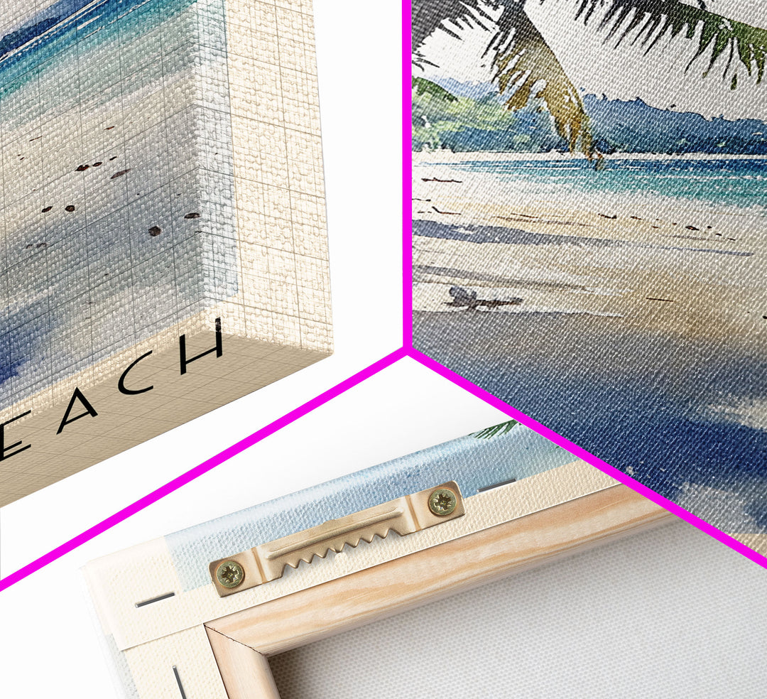 West Bay Beach, Honduras Watercolor Print, Vacation Gift, Honduras Wall Art, Vacation Wall Art, Vacatation Memories, Beach Decor, Beach Or Lakehouse Art