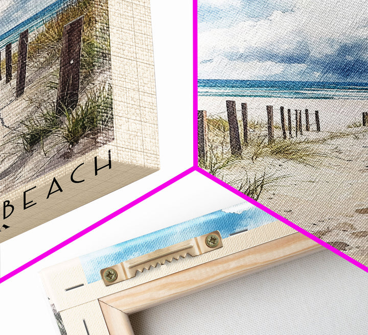 Wrightsville Beach, North Carolina Watercolor Print, Vacation Gift, North Carolina Wall Art, Beach Painting, Beach Decor, Beach Or Lakehouse Art