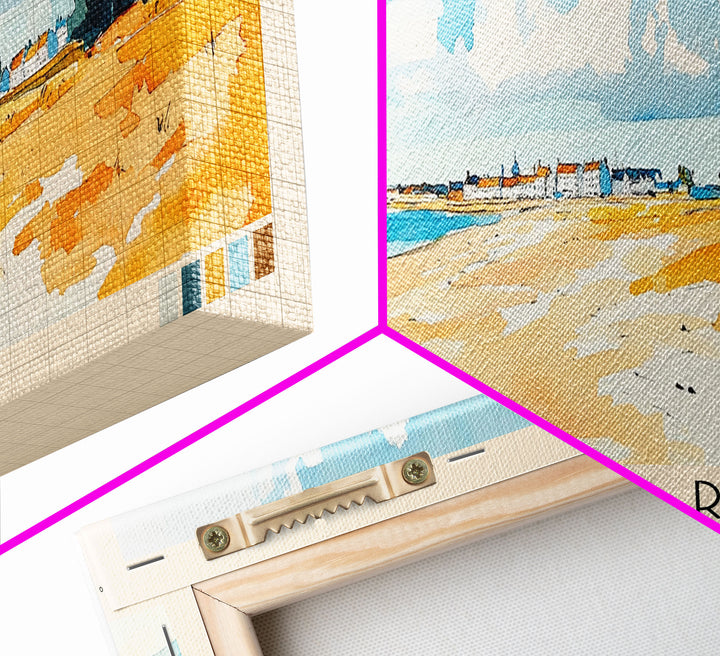 Île de Ré, France Watercolor Beach Print, Vacation Gift, France Wall Art, Beach Painting, Beach Decor, Beach Painting