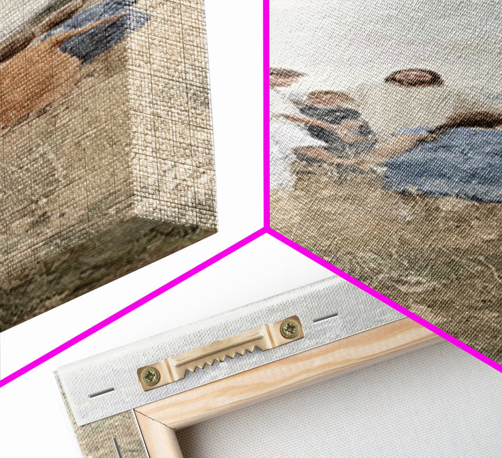 Gentle Morning Grace – Framed Canvas Print – Narrow Art – Christian Art Canvas – Christmas Art – Jesus Painting – Christian Wall Art