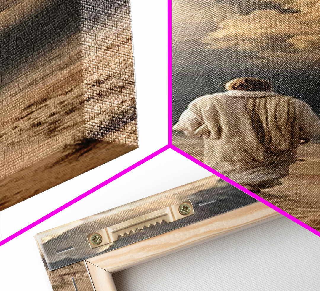 Stormward Hope, Framed Canvas Print, Tall Skinny Art Print, Jesus Painting, Christian Wall Art, Christian Art Canvas, Christian Gift