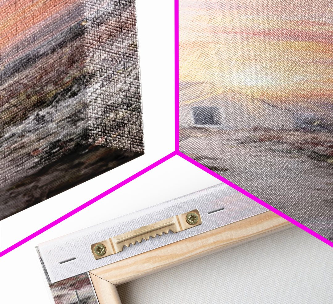 Dawn Chapel Path – Framed Canvas Print – Christian Wall Art – Christian Christmas Art – Christian Art Canvas – Skinny Art – Christmas Art