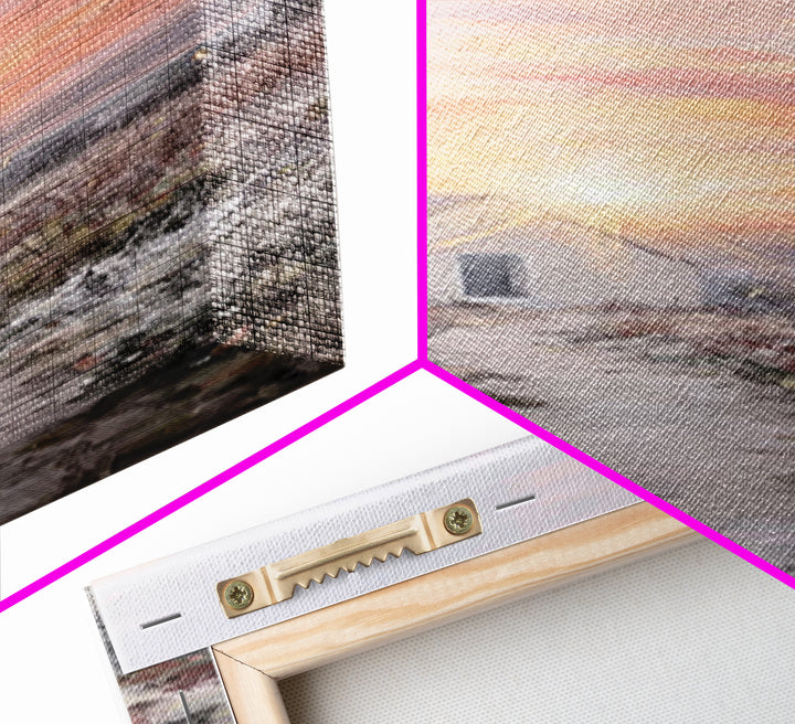 Dawn Chapel Path – Framed Canvas Print – Christian Wall Art – Christian Christmas Art – Christian Art Canvas – Skinny Art – Christmas Art