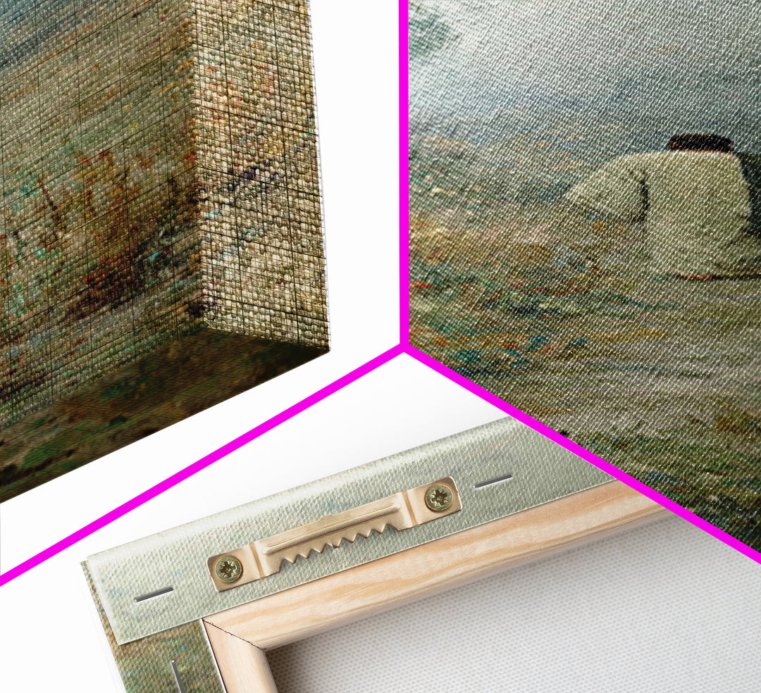 Silent Field Hope, Framed Canvas Print, Christian Art Canvas, Jesus Painting, Christian Wall Art, Skinny Art, Christian Christmas Art