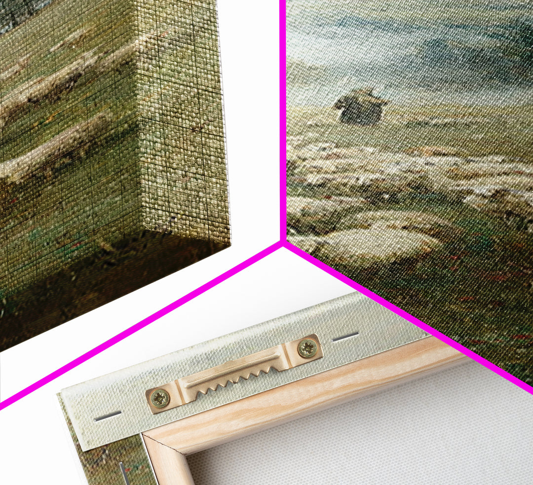 Blessed Quiet Hills – Framed Canvas Print – Christian Wall Art – Christian Art Canvas – Skinny Art – Jesus Christmas Art – Christian Decor