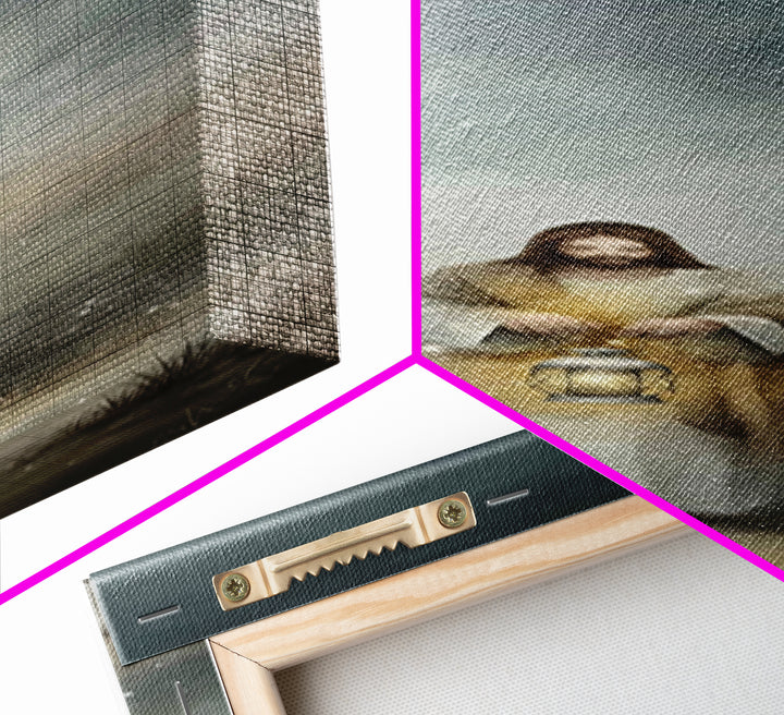 Lantern Of Mercy – Framed Canvas Print – Jesus Painting – Christian Art – Christian Wall Art – Skinny Art – Christian Art Canvas – Tall Nar