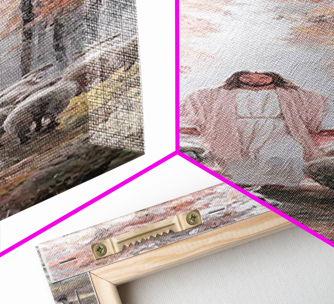 Autumn Shepherd Path – Framed Canvas Print – Tall Skinny Art Print – Christian Painting – Jesus Art Print – Christian Wall Art