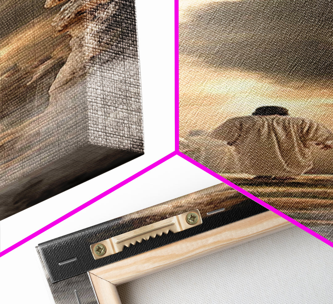 Risen In Glory – Framed Canvas Print – Christian Wall Art – Jesus Painting – Skinny Art – Christian Art Canvas – Modern Christian Art