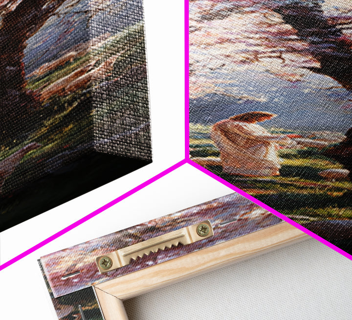 Spring Shepherd Grace – Framed Canvas Print – Tall Narrow Wall Art – Christian Art Canvas – Christian Wall Art – Jesus Painting – Christian