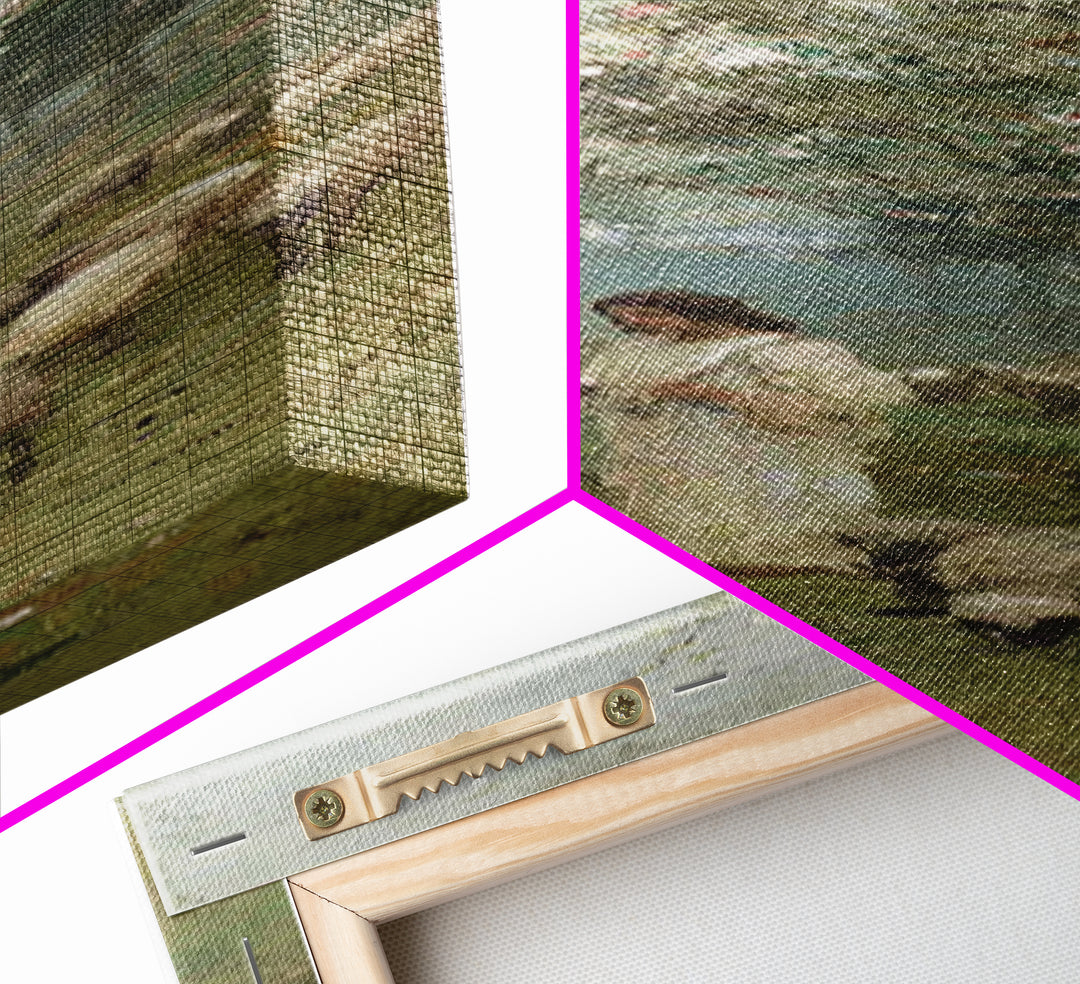 Quiet Meadow Light – Framed Canvas Print – Narrow Art – Christian Art Canvas – Christian Wall Art – Jesus Painting – Christmas Art