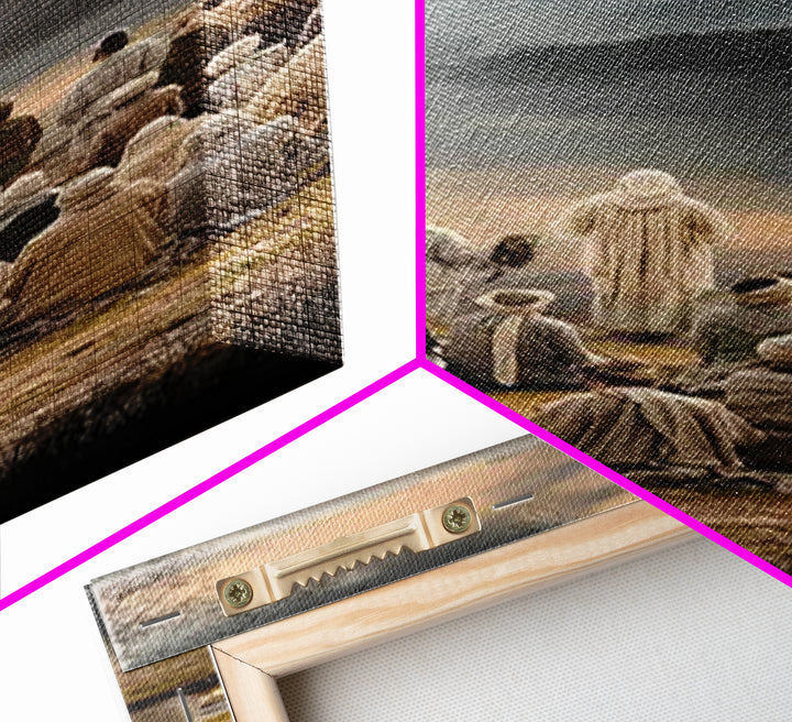 Valley Of Peace, Framed Canvas Print, Narrow Art, Christian Art Canvas, Jesus Painting, Christian Wall Art, Christmas Art