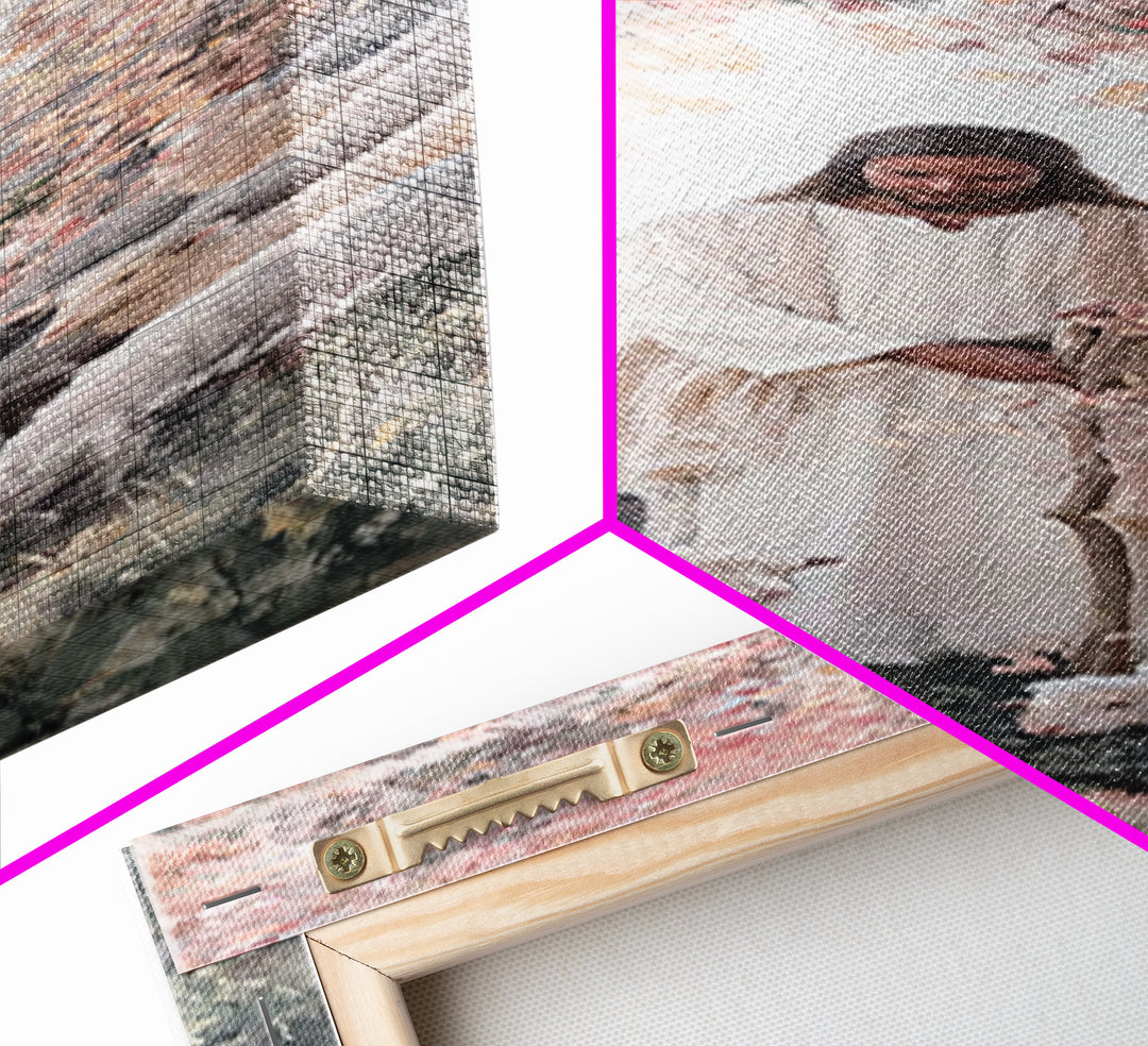 Blossoms Of Grace - Framed Canvas Print - Christian Wall Art - Jesus Painting - Tall Narrow Wall Art - Christian Art Canvas