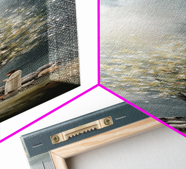 Golden Pasture Peace - Framed Canvas Print - Christian Wall Art - Jesus Painting - Narrow Art - Christian Art Canvas