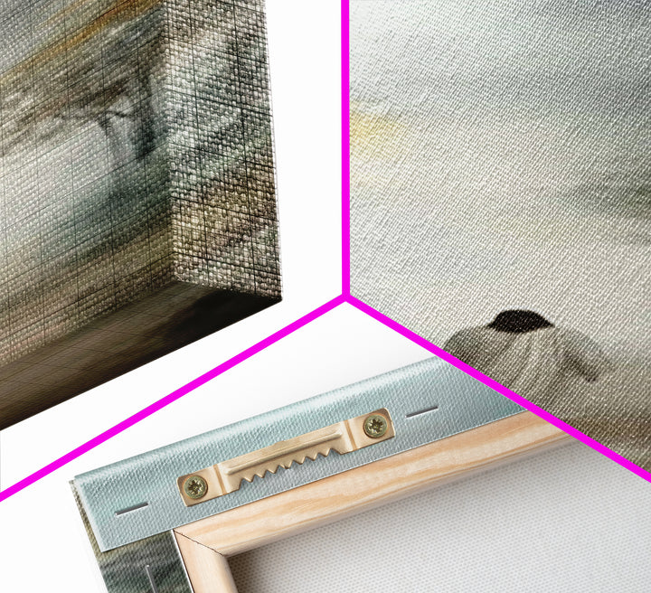 Soft Vale Steps - Framed Canvas Print - Christian Wall Art - Jesus Painting - Tall Skinny Art Print - Christian Art Canvas
