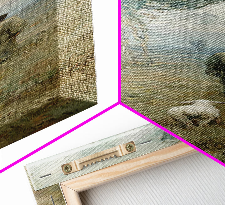 Horizon Of Gentle Peace - Framed Canvas Print - Tall Skinny Art Print - Christian Art - Christian Wall Art - Jesus Painting