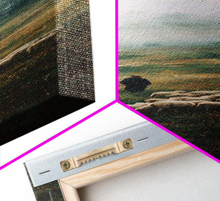 Morning Shepherd Path – Framed Canvas Print – Tall Narrow Wall Art – Christian Art – Jesus Painting – Christian Wall Art – Christian Decor