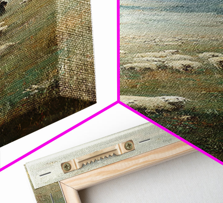 Silent Meadow Watch – Framed Canvas Print – Narrow Art – Christian Wall Art – Christian Painting – Christian Art – Christian Decor