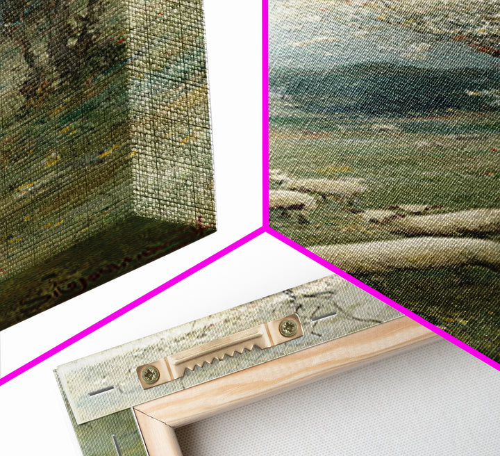 Blossom Field Mercy – Framed Canvas Print – Skinny Art – Christian Art Print – Christian Wall Art – Jesus Painting – Christian Art