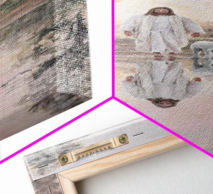 Path Of Light – Framed Canvas Print – Christian Wall Art – Jesus Christmas Art – Christian Art – Narrow Art