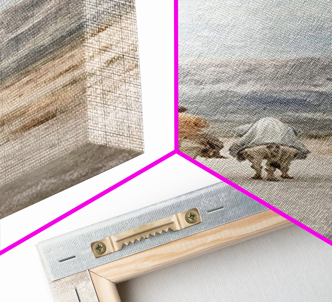 Journey To Bethlehem | Framed Canvas Print | Skinny Art | Christian Art | Christmas Art Prints | Modern Christian Painting