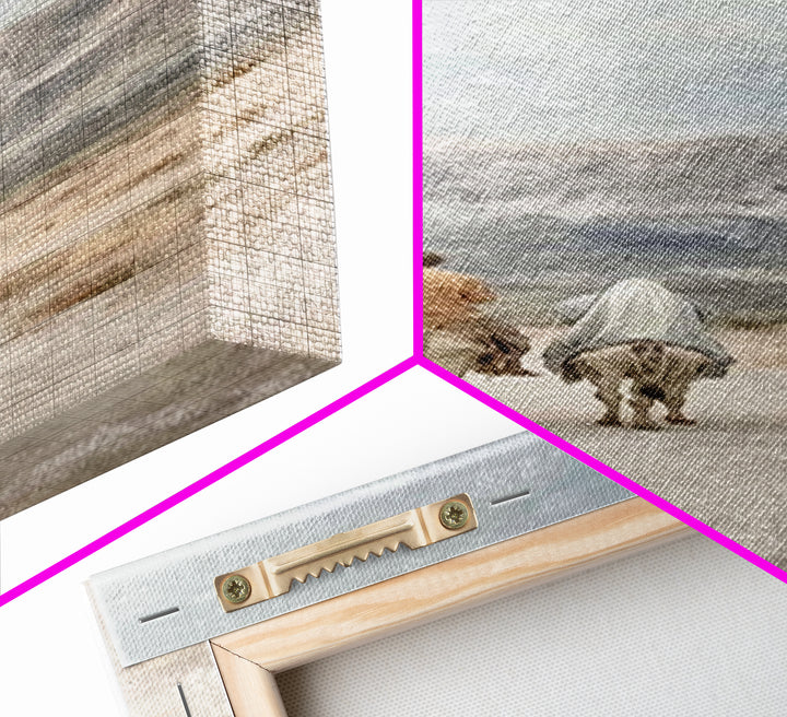 Journey To Bethlehem | Framed Canvas Print | Skinny Art | Christian Art | Christmas Art Prints | Modern Christian Painting