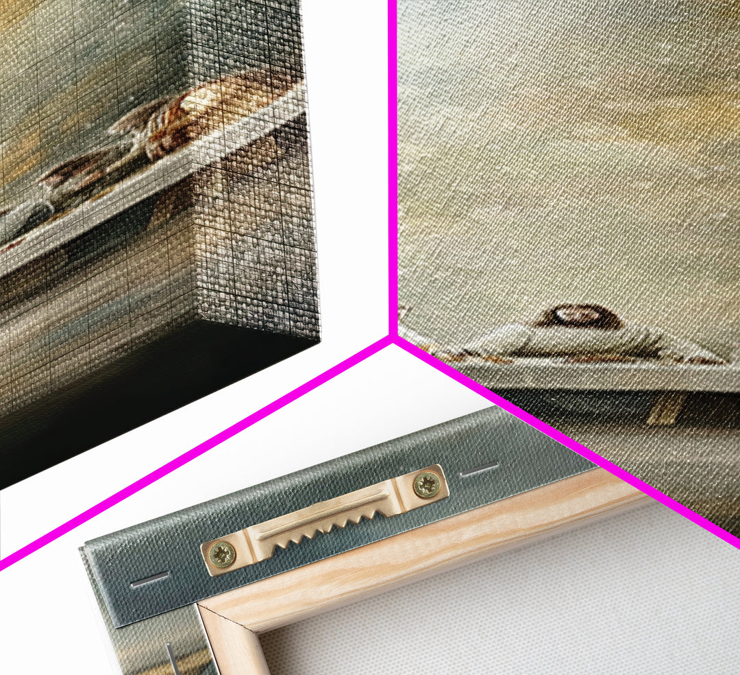 Divine Supper Horizon, Framed Canvas Print, Christian Art, Jesus Painting Canvas, Christian Wall Art, Narrow Art, Christian Christmas Art,