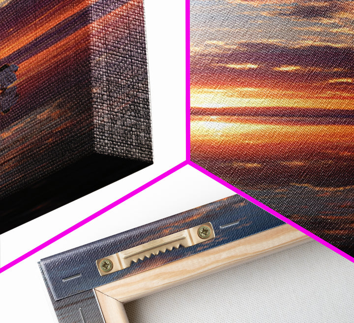 Sunset Walk Of Grace – Framed Canvas Print – Tall Narrow Wall Art – Christian Wall Art – Jesus Painting – Christian Art Canvas – Christian