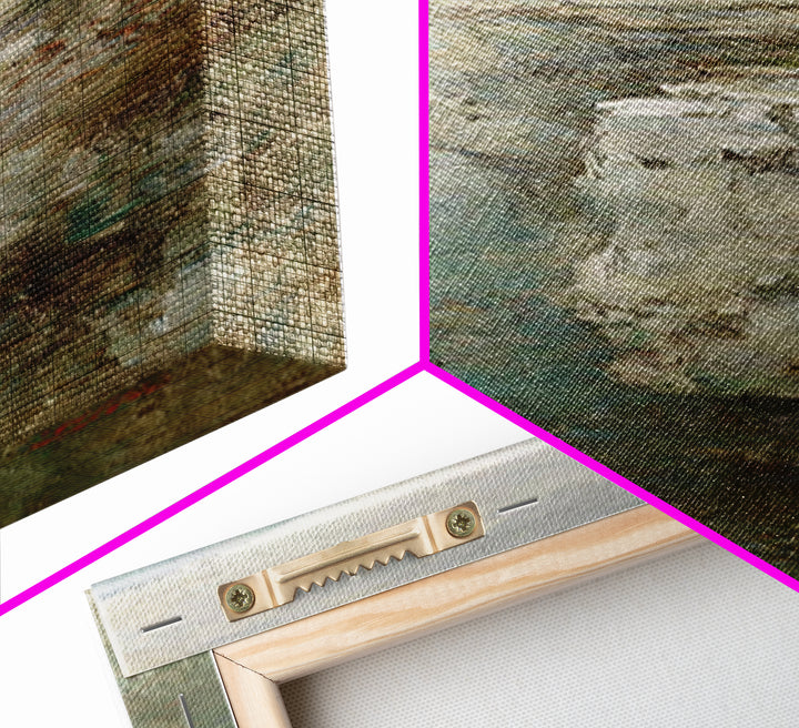 Silent Ridge Lamb - Framed Canvas Print - Christian Art Canvas - Vintage Christian Art - Christian Wall Art - Christian Painting - Tall Ski