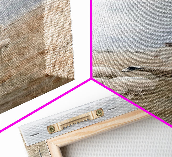 Field Of The Shepherd – Framed Canvas Print – Skinny Art – Christian Art Print – Jesus Painting – Christian Wall Art – Subtle Christian Art