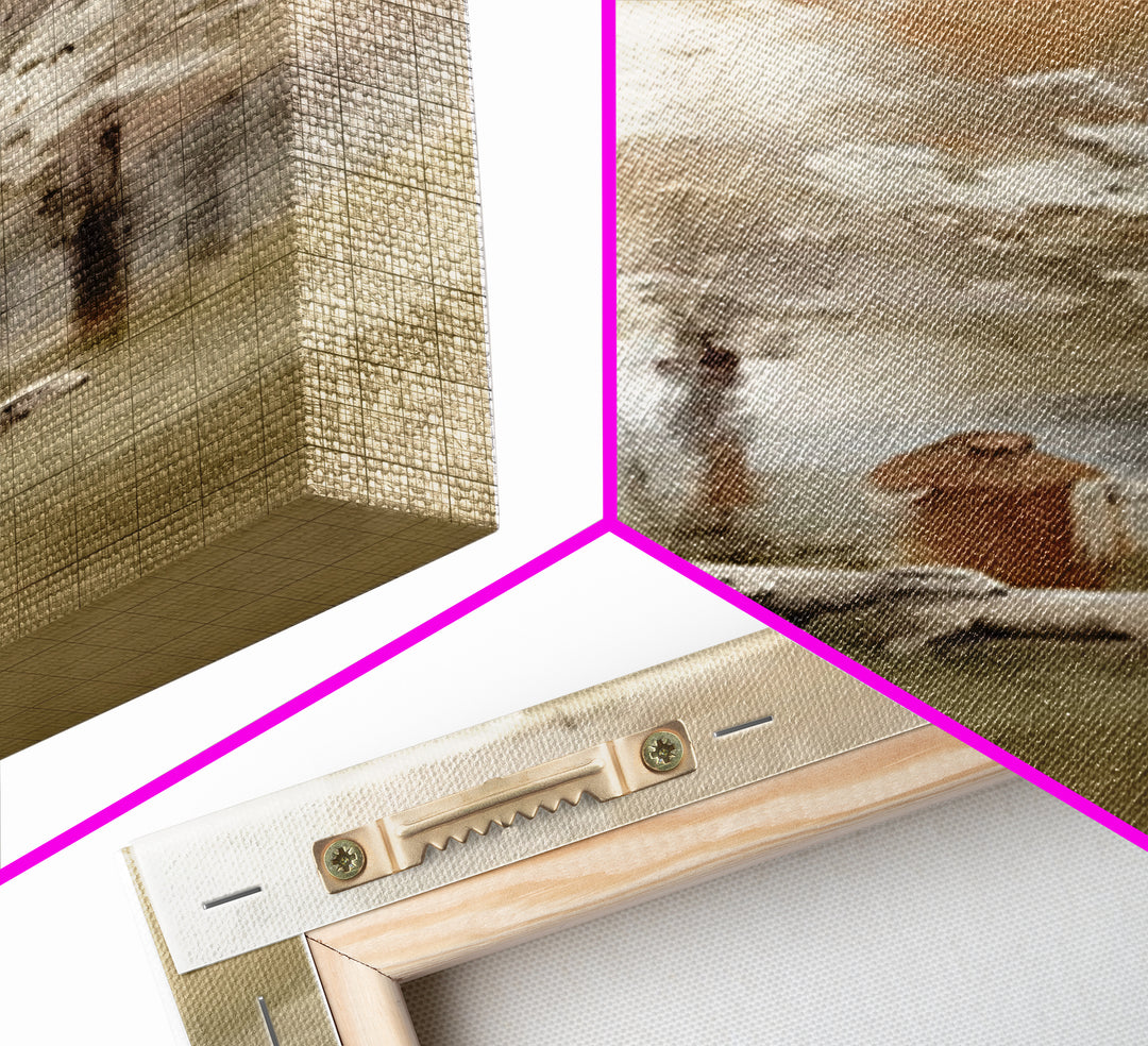Light Of The Shepherd – Framed Canvas Print – Skinny Art – Christian Art Canvas – Christian Wall Art – Jesus Painting – Christian Gift