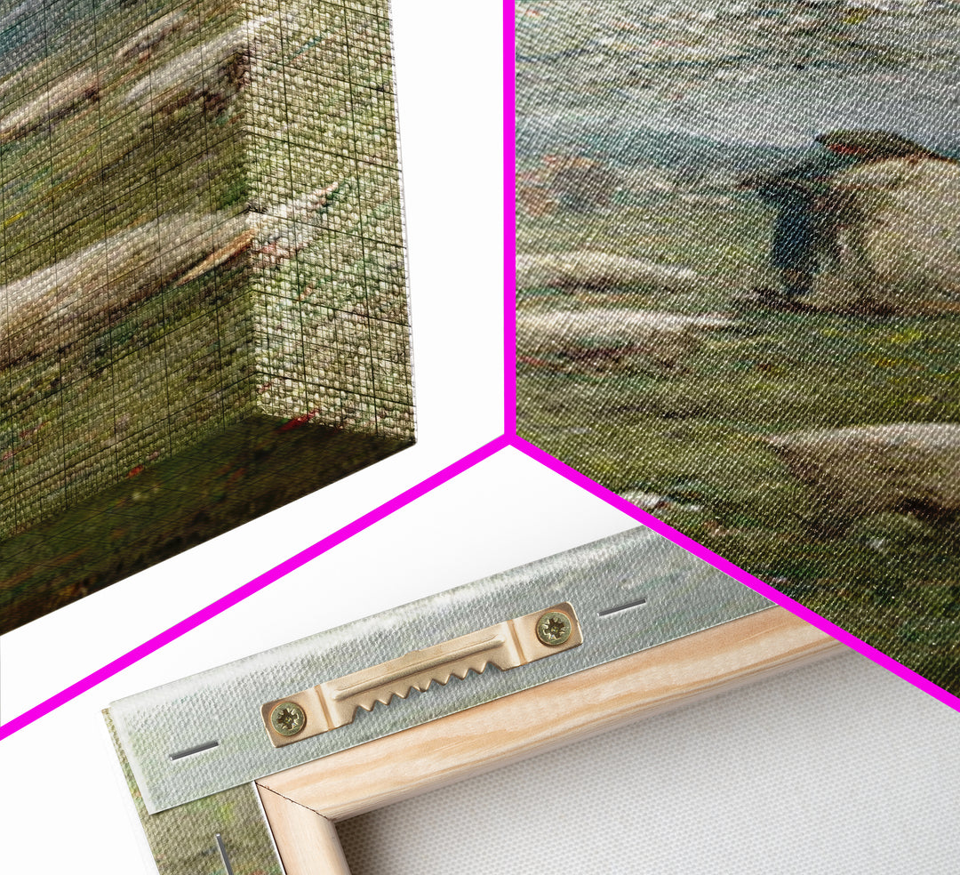 Peaceful Shepherd Path – Framed Canvas Print – Tall Narrow Wall Art – Christian Wall Art – Jesus Painting – Christian Art Canvas