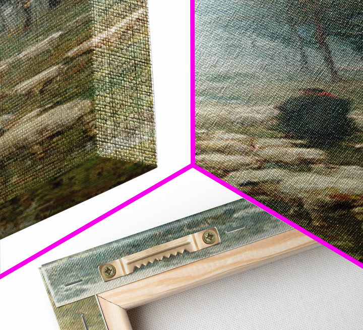 Shepherd’s Quiet Path – Framed Canvas Print – Tall Skinny Art Print – Christian Art – Christian Painting – Christian Art Canvas – Subtle Ch