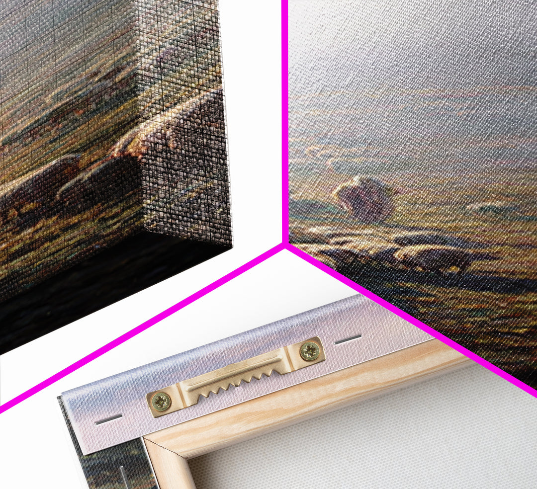 Morning Shepherd Light – Framed Canvas Print – Christian Art Canvas – Christian Wall Art – Christmas Art – Tall Narrow Wall Art – Christian