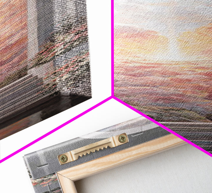 Heaven’s Rose Dawn – Framed Canvas Print – Christian Wall Art – Christian Art Canvas – Modern Christian Art – Narrow Art – Christian Painti