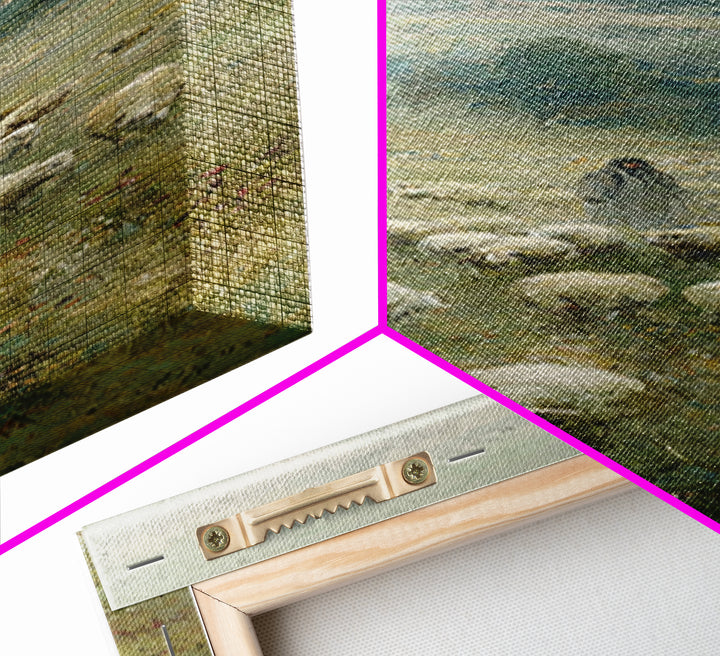 Quiet Pasture Lord | Framed Canvas Print | Christian Wall Art | Christian Art Canvas | Vintage Christian Art | Narrow Art | Christian Gift