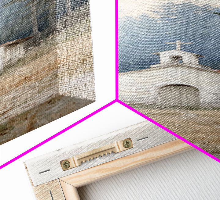Silent Woodland Chapel – Framed Canvas Print – Christian Art Canvas – Modern Christian Art – Narrow Art – Christian Wall Art – Christian Gi